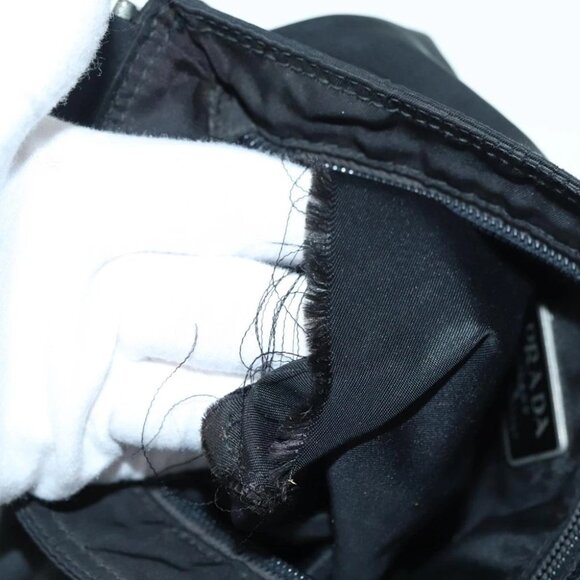 PRADA Shoulder Bag Nylon Black Silver Auth 92858 - Picture 12 of 15